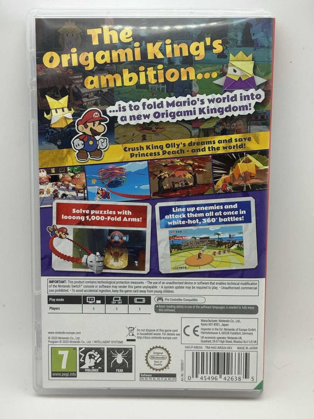 Paper Mario Origami King Nintendo Switch Case Only No Game