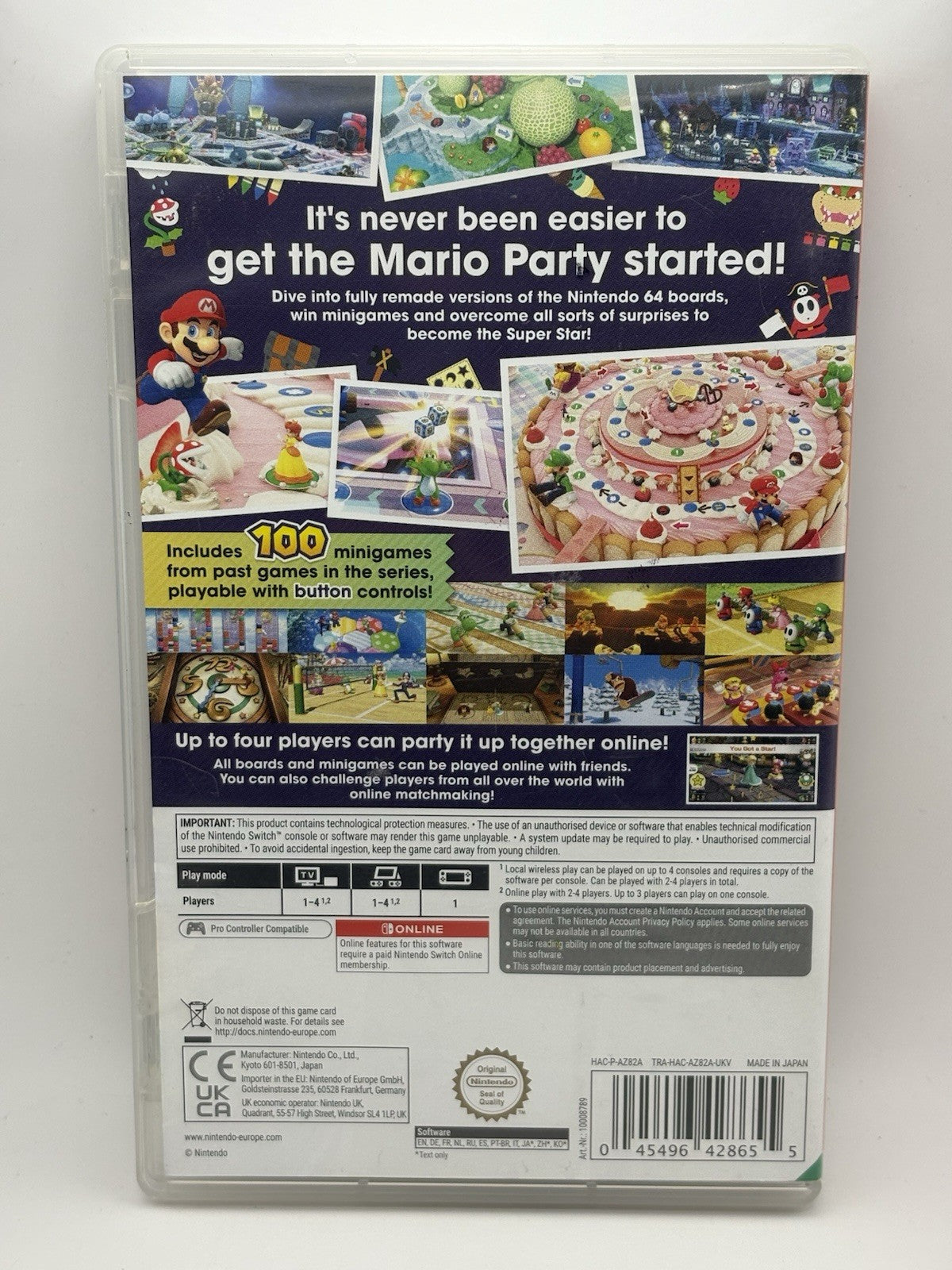 Mario Party Superstars - Nintendo Switch. Case Only No Game
