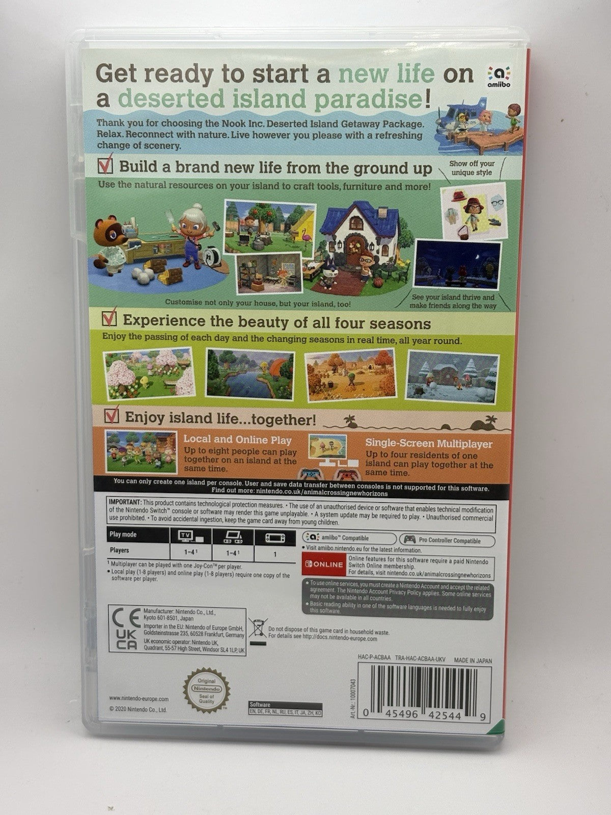 Animal Crossing New Horizons Nintendo Switch Case Only No Game