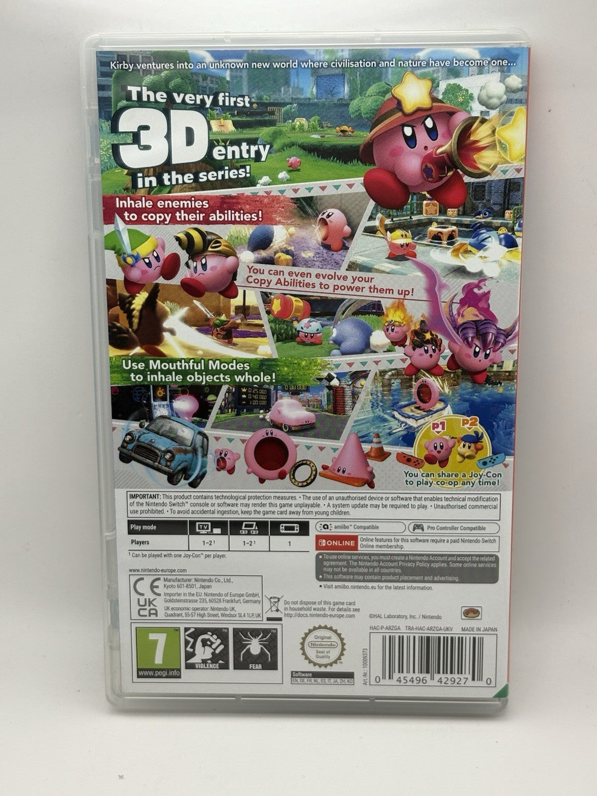 Kirby and the Forgotten Land - Official Nintendo Switch Case Only (NO GAME)