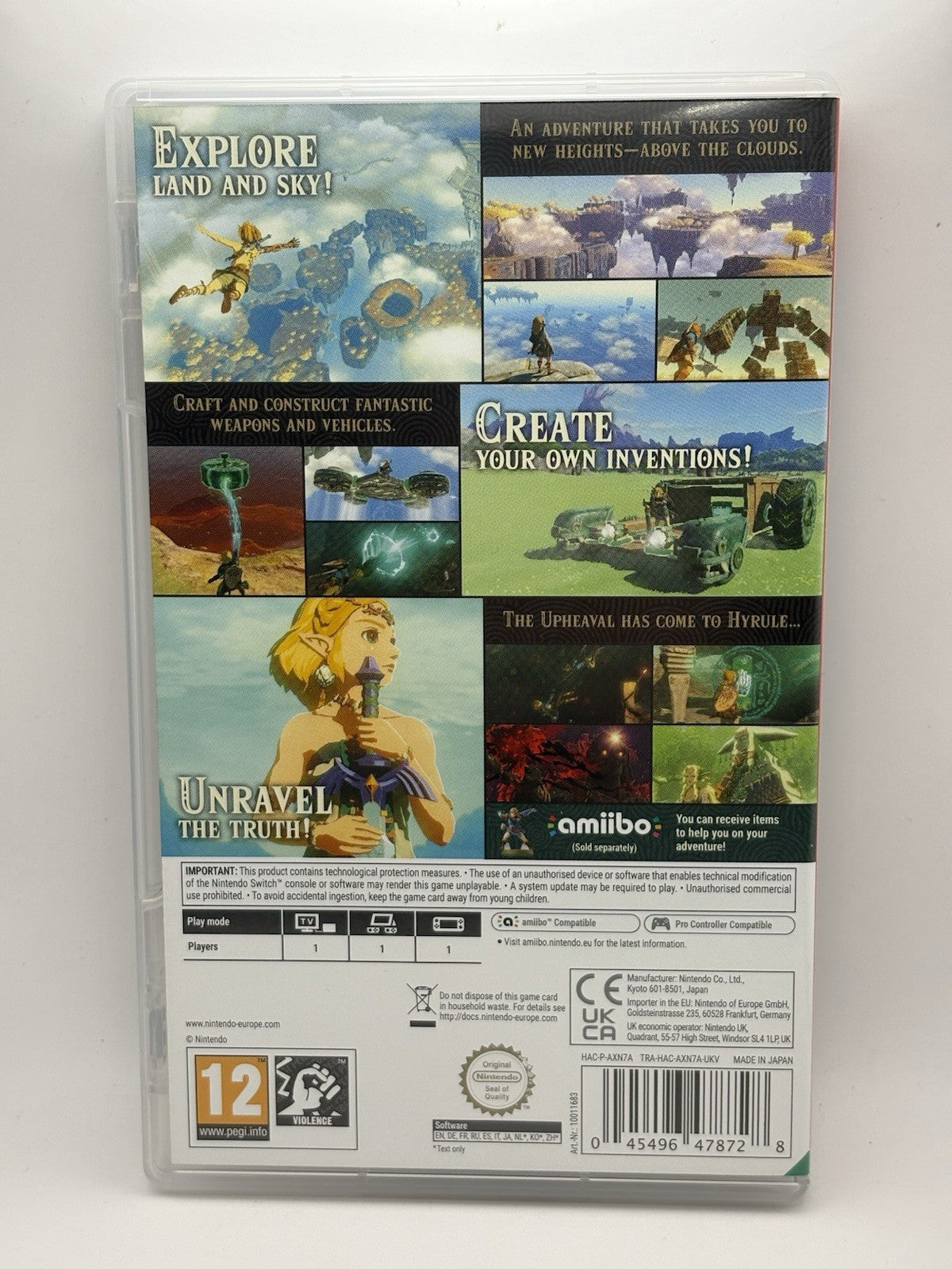 The Legend of Zelda: Tears of the Kingdom Nintendo Switch Case Only No Game