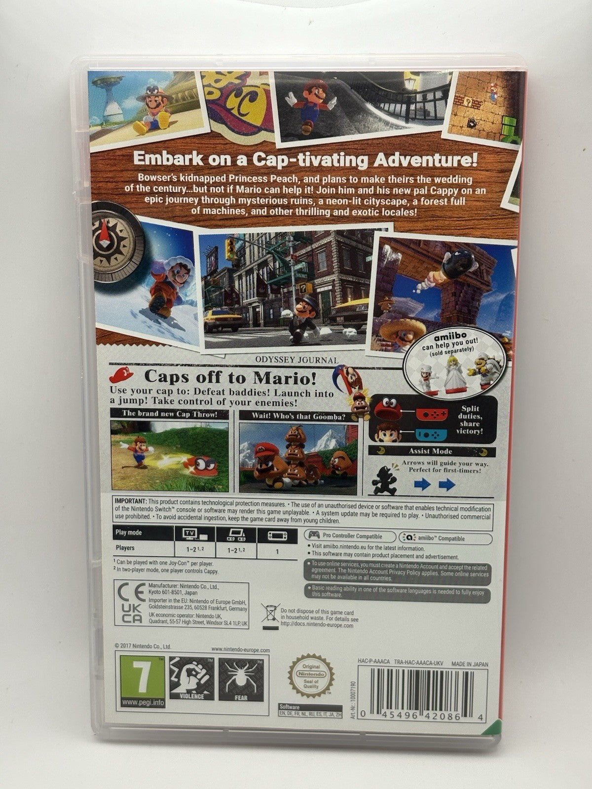 Super Mario Odyssey Nintendo Switch Case Only No Game