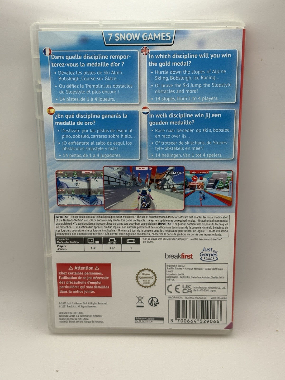 Instant Sports Winter Games (Switch) – Complete – PAL – Tested – VG