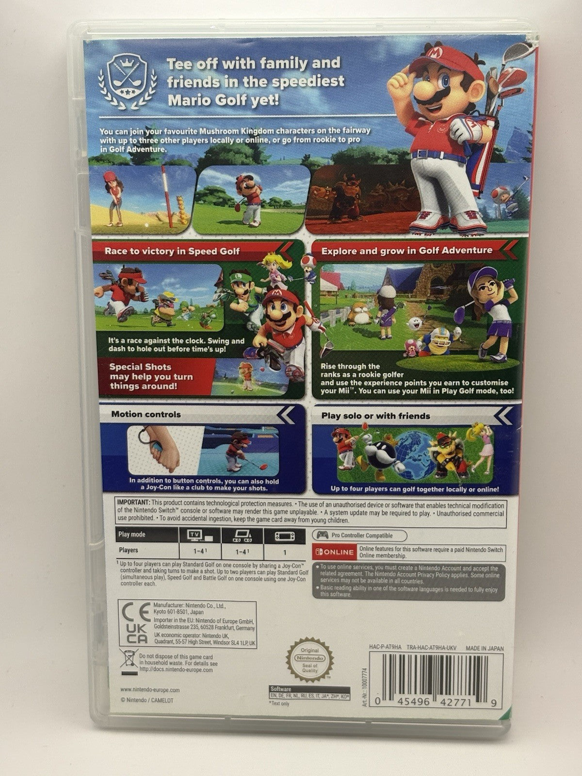 Mario Golf: Super Rush - Nintendo Switch - Case Only No Game