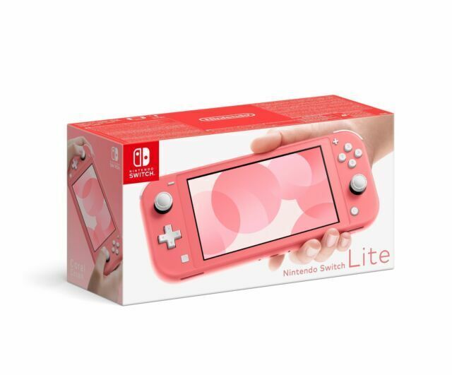 Nintendo Switch Lite 32GB Coral Pink Console + Case & Charger Nintendo Switch
