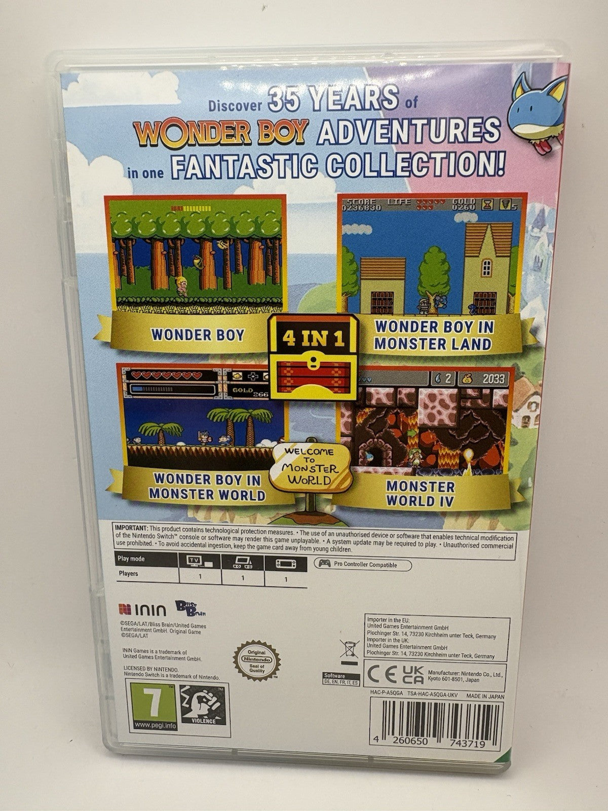 Wonder Boy Collection Switch Video Game Original European Mint Condition Gaming