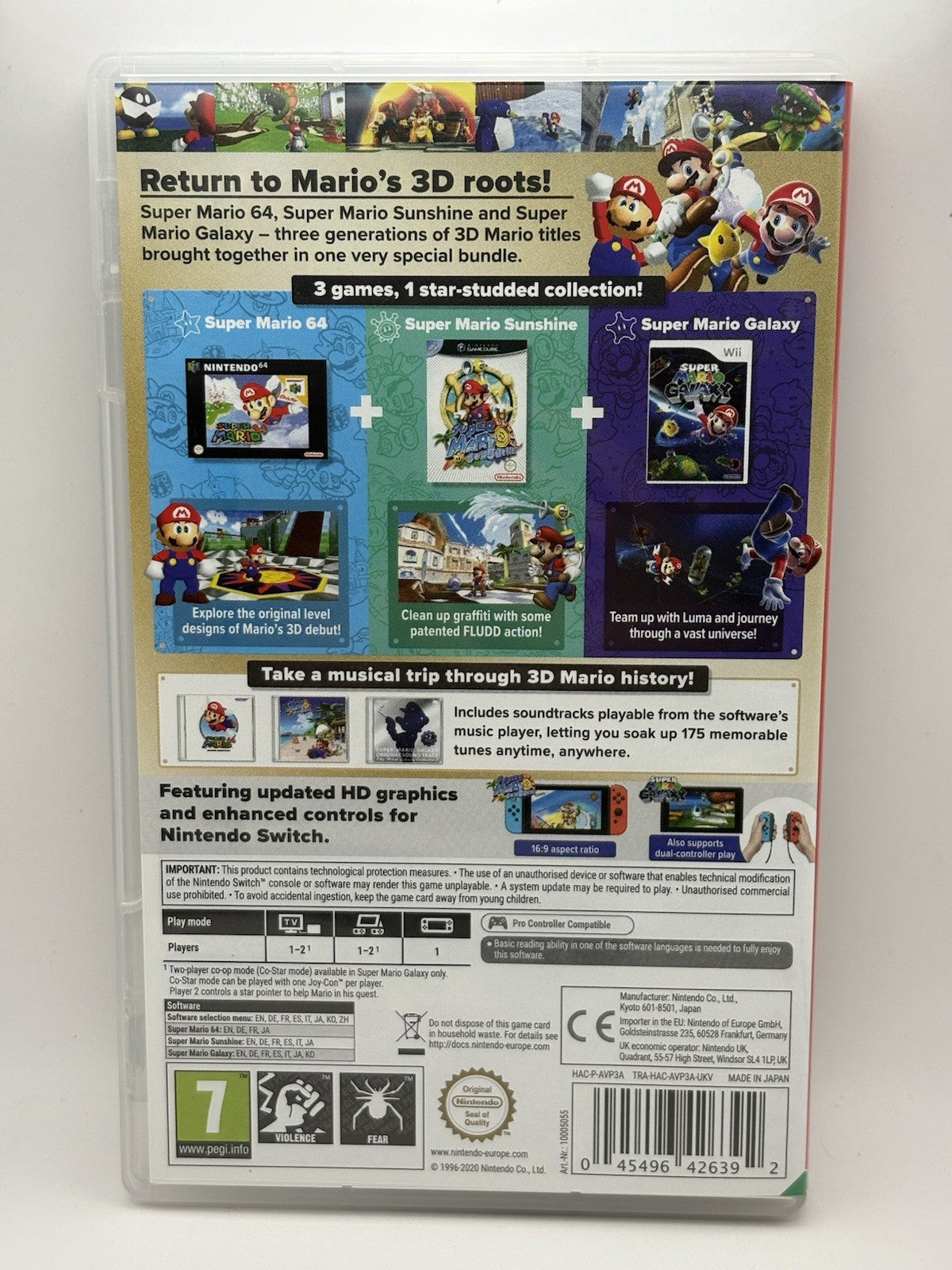 Nintendo Switch Super Mario 3D All-Stars Game Case Only