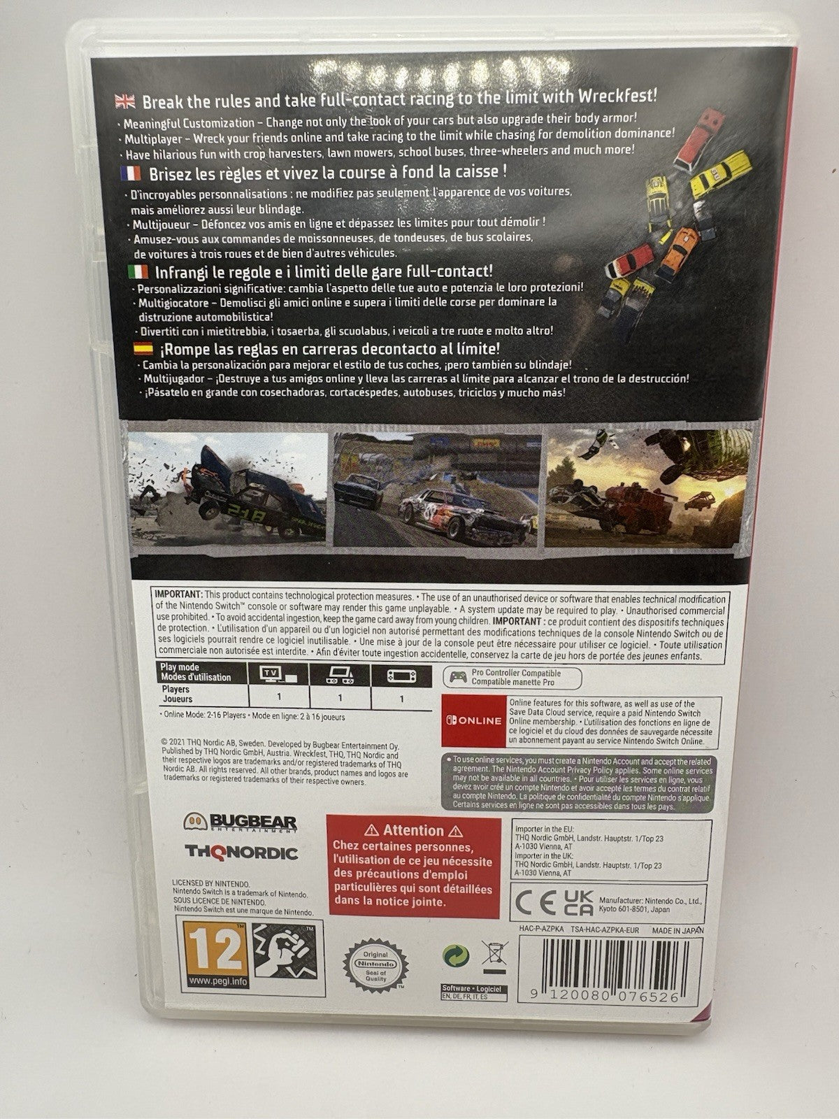 Wreckfest (Nintendo Switch, 2022)