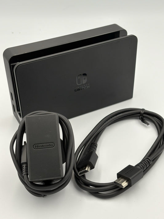 Official Nintendo Switch OLED Dock Set Black Charger HDMI