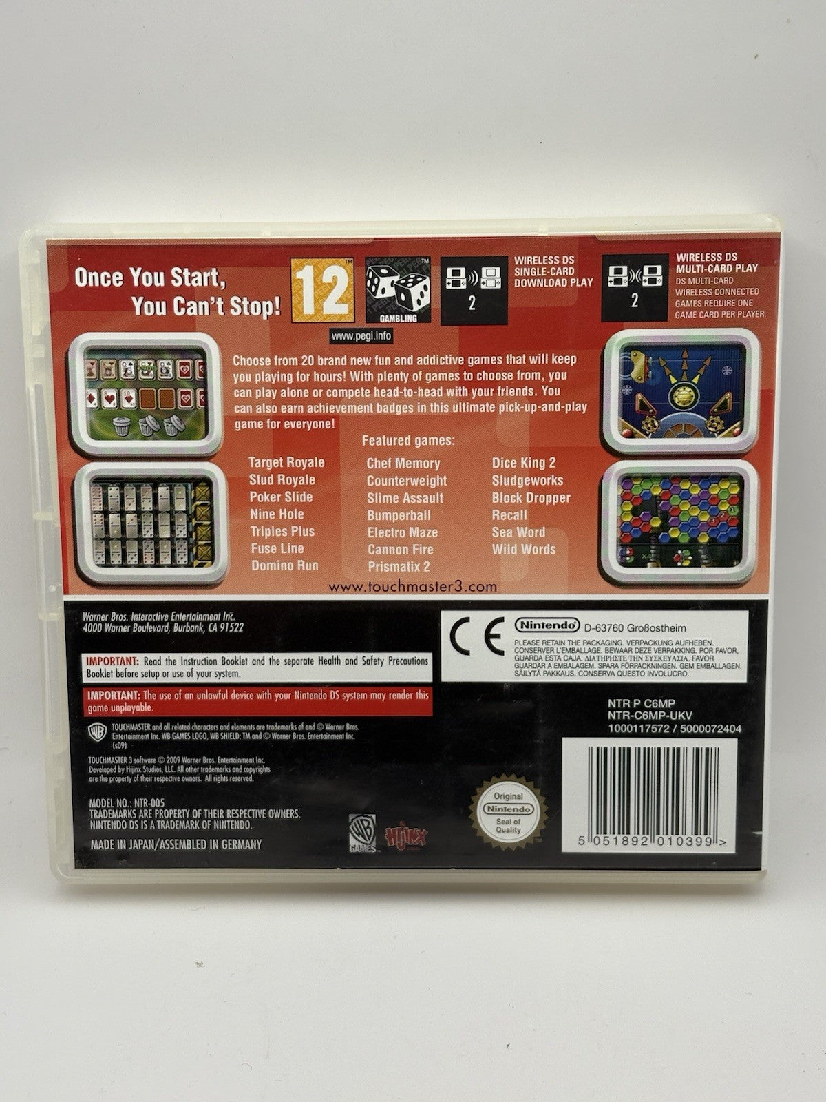 TouchMaster 3 - Nintendo DS Puzzle Game - Good Condition 