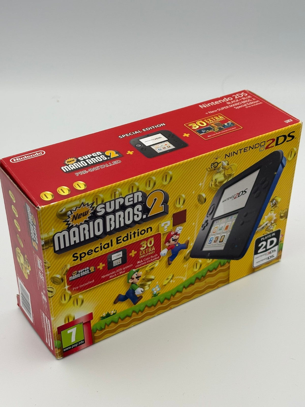 Super Mario Bros 2 Nintendo 2DS Console Black & Blue Collector Edition Boxed VGC