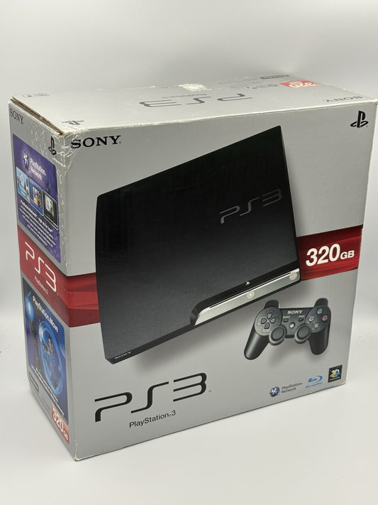 Sony PlayStation 3 Slim 320GB Console (UK Model, CECH-2503B) Complete Boxed