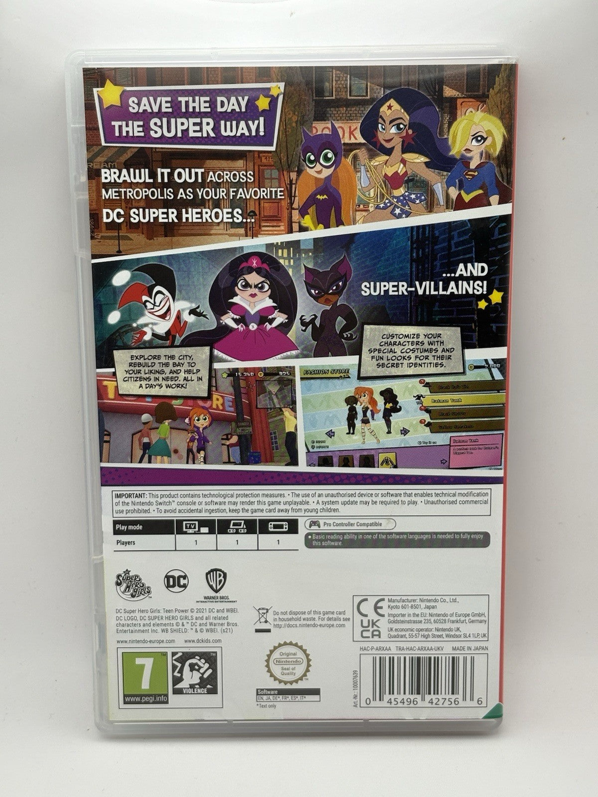 DC Super Hero Girls: Teen Power  Nintendo Switch AUTHENTIC REPLACEMENT CASE ONLY