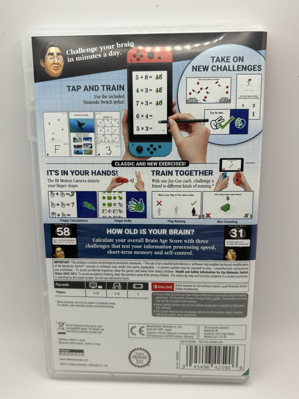 Dr Kawashima's Brain Training - Nintendo Switch WITH STYLUS