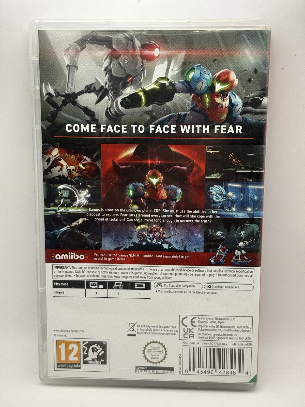 Metroid Dread (Nintendo Switch, 2021) Case Only No Game
