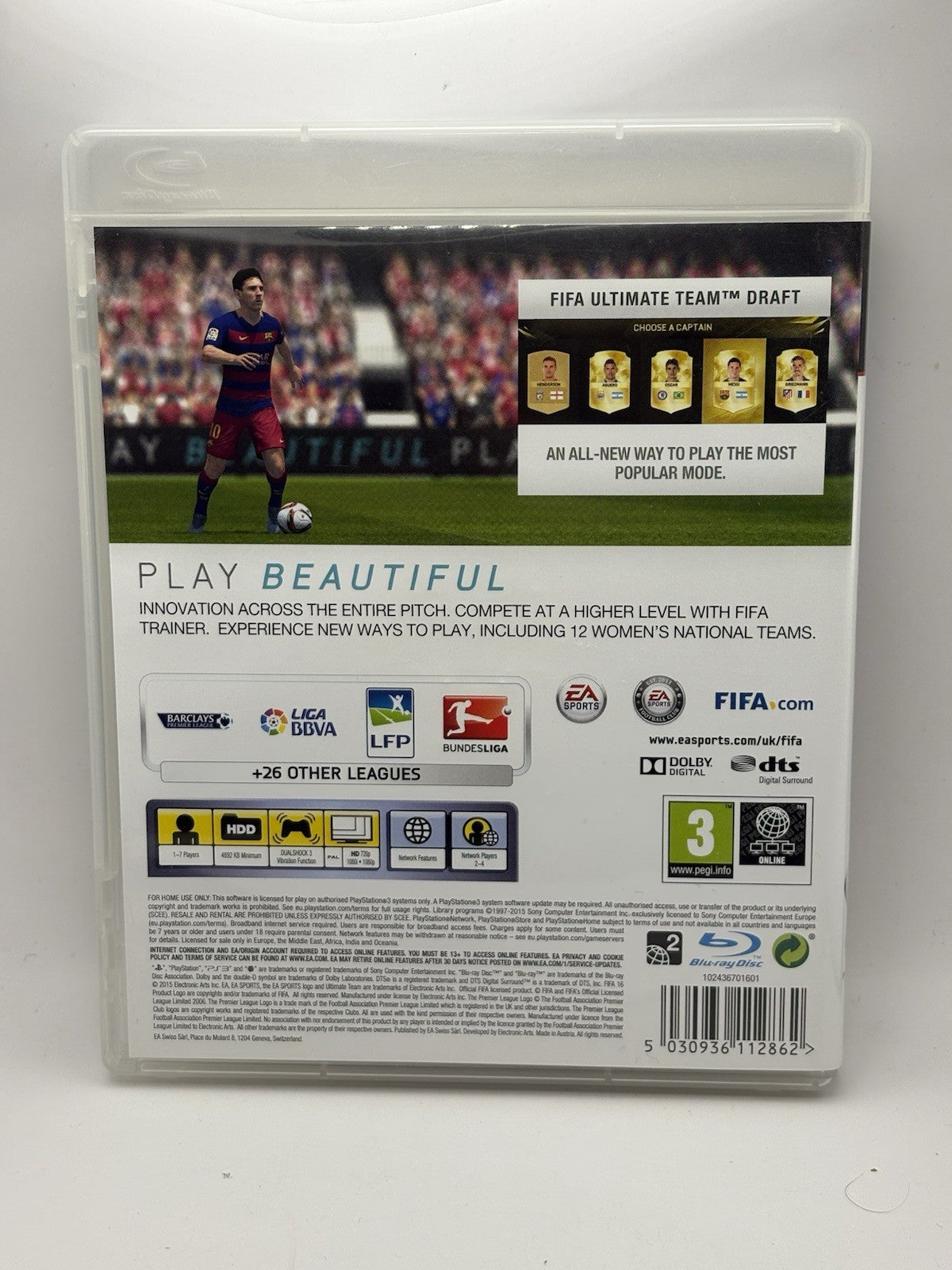 FIFA 16 PS3 PAL Complete Tested Sony PlayStation 3 Football Game