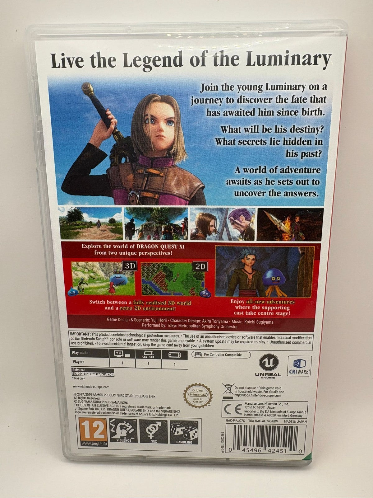 Dragon Quest XI S Echoes of an Elusive Age Definitive Edition Nintendo Switch