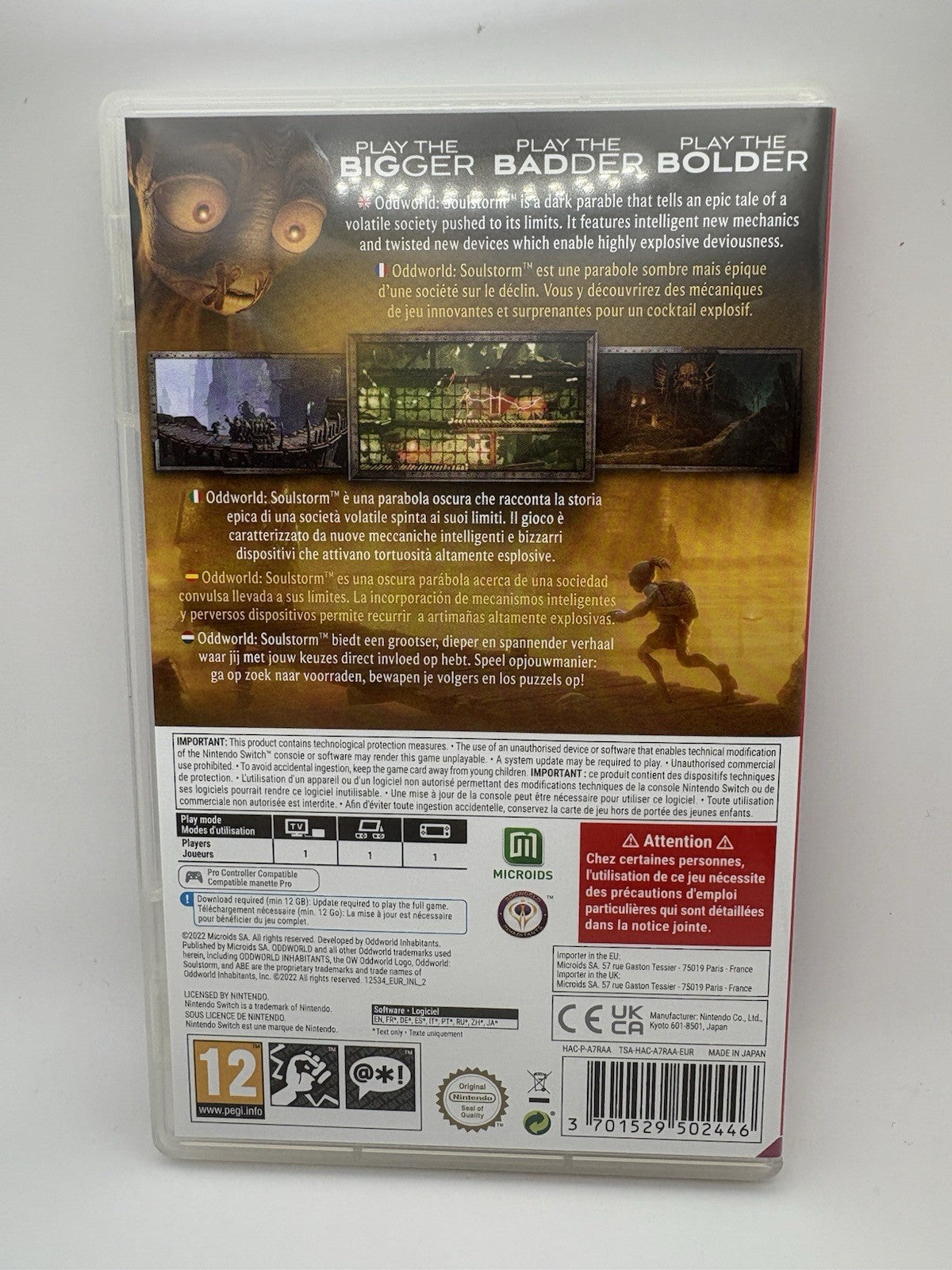 Oddworld Soulstorm Oddtimized Edition Limited Oddition Nintendo Switch