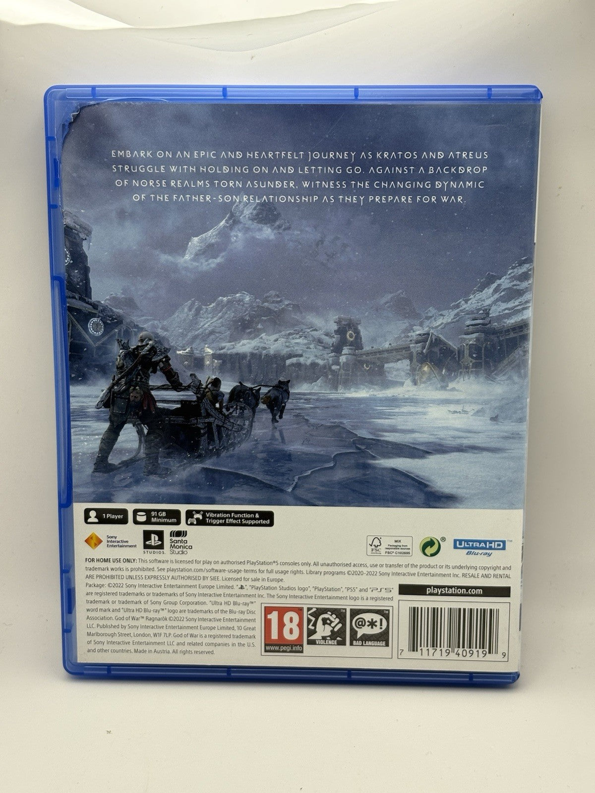 God of War Ragnarök Sony PlayStation 5 - Preowned Excellent Condition UK