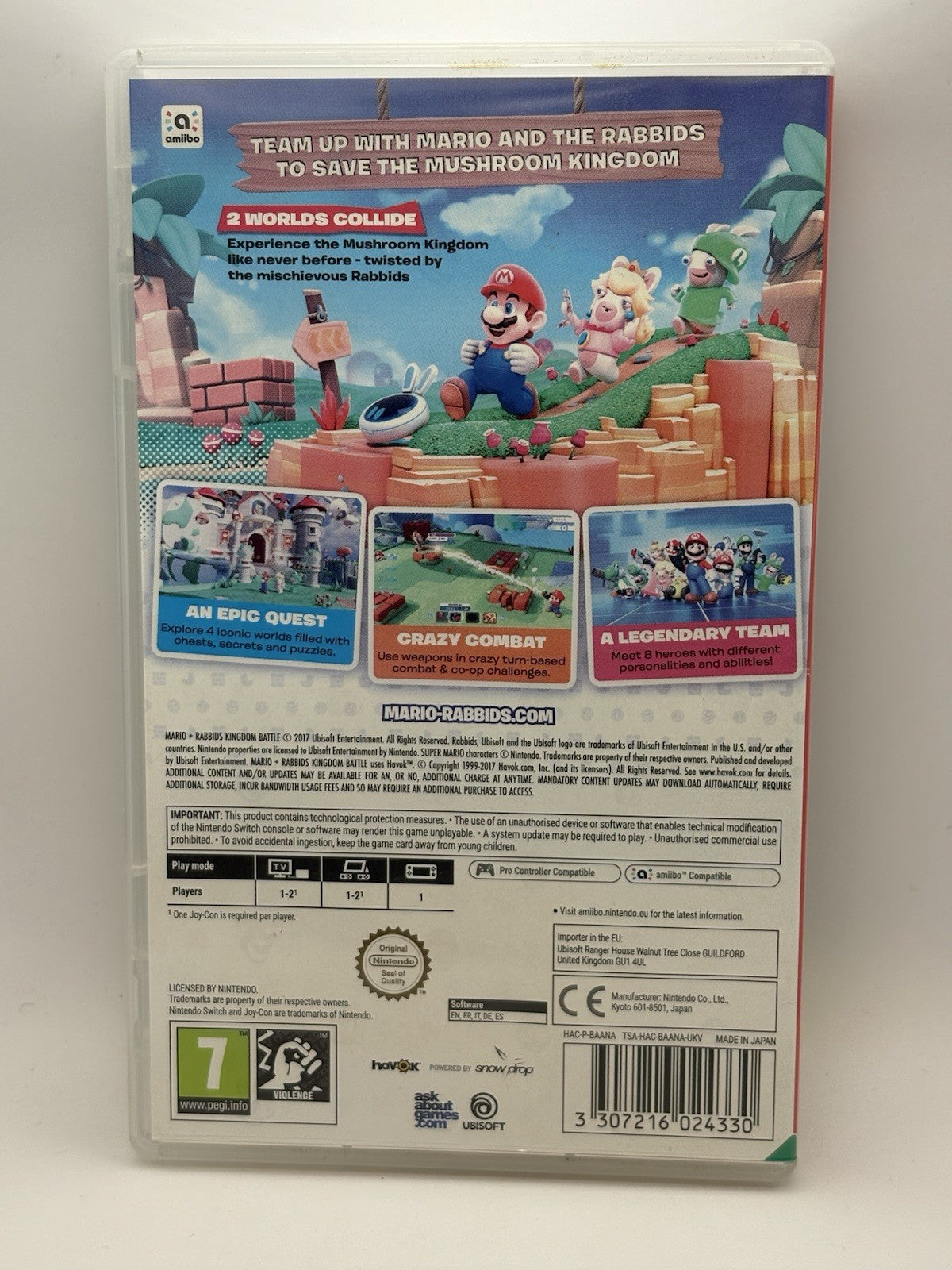 Mario + Rabbids Kingdom Battle (Switch) Case Only No Game