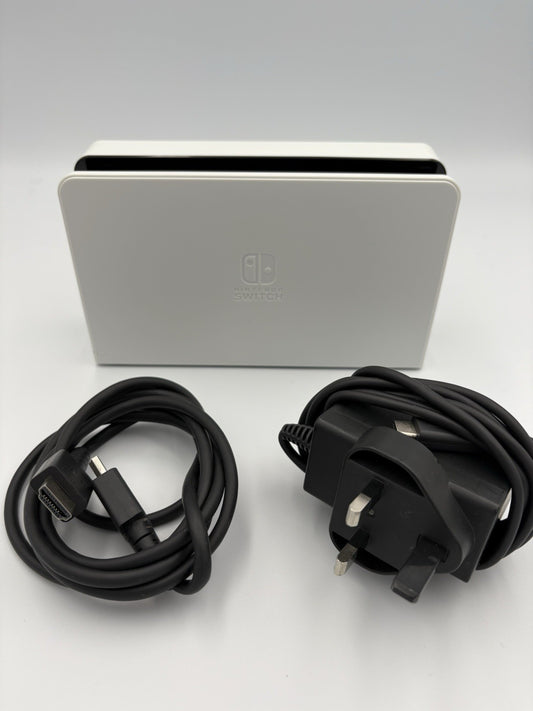 Official Nintendo Switch OLED Dock Set White Charger HDMI