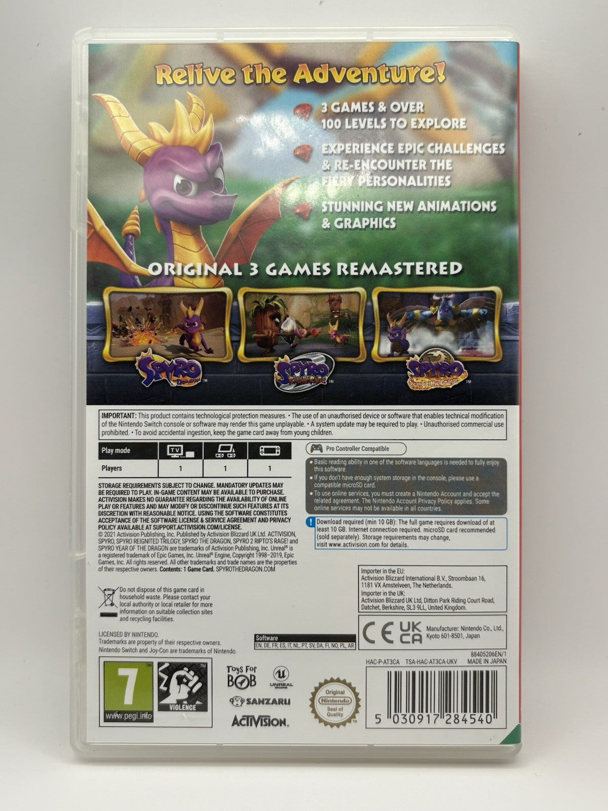 Spyro Reignited Trilogy (Nintendo Switch, 2019)