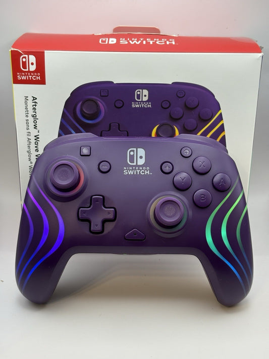 PDP Afterglow Wave Wireless Controller – Nintendo Switch – RGB Lighting – Boxed