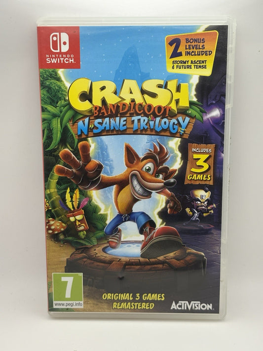 CASE ONLY – No Game – Crash Bandicoot N. Sane Trilogy (Nintendo Switch) – PAL VG