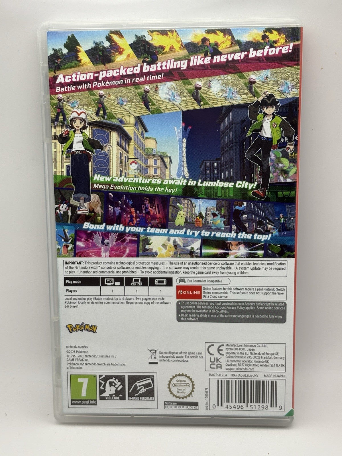 Pokemon Legends Z-A Nintendo Switch Case Only No Game