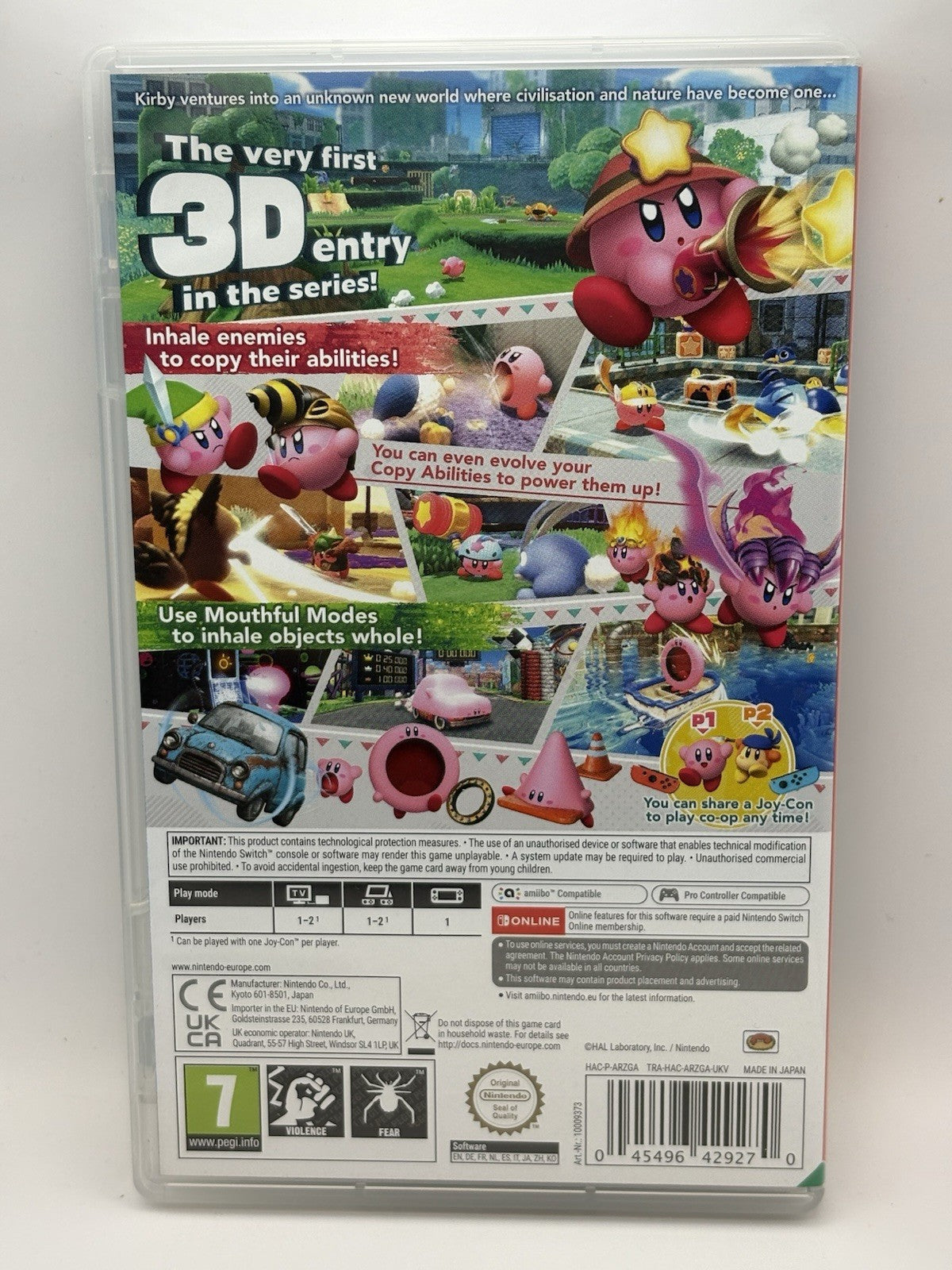 Nintendo Kirby and the Forgotten Land (Nintendo Switch, 2022) Case Only No Game