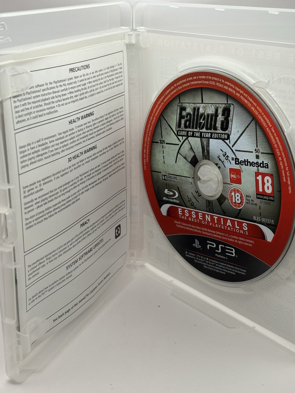 Fallout 3 - Game Of The Year Edition For Sony PlayStation 3 PS3 Complete 
