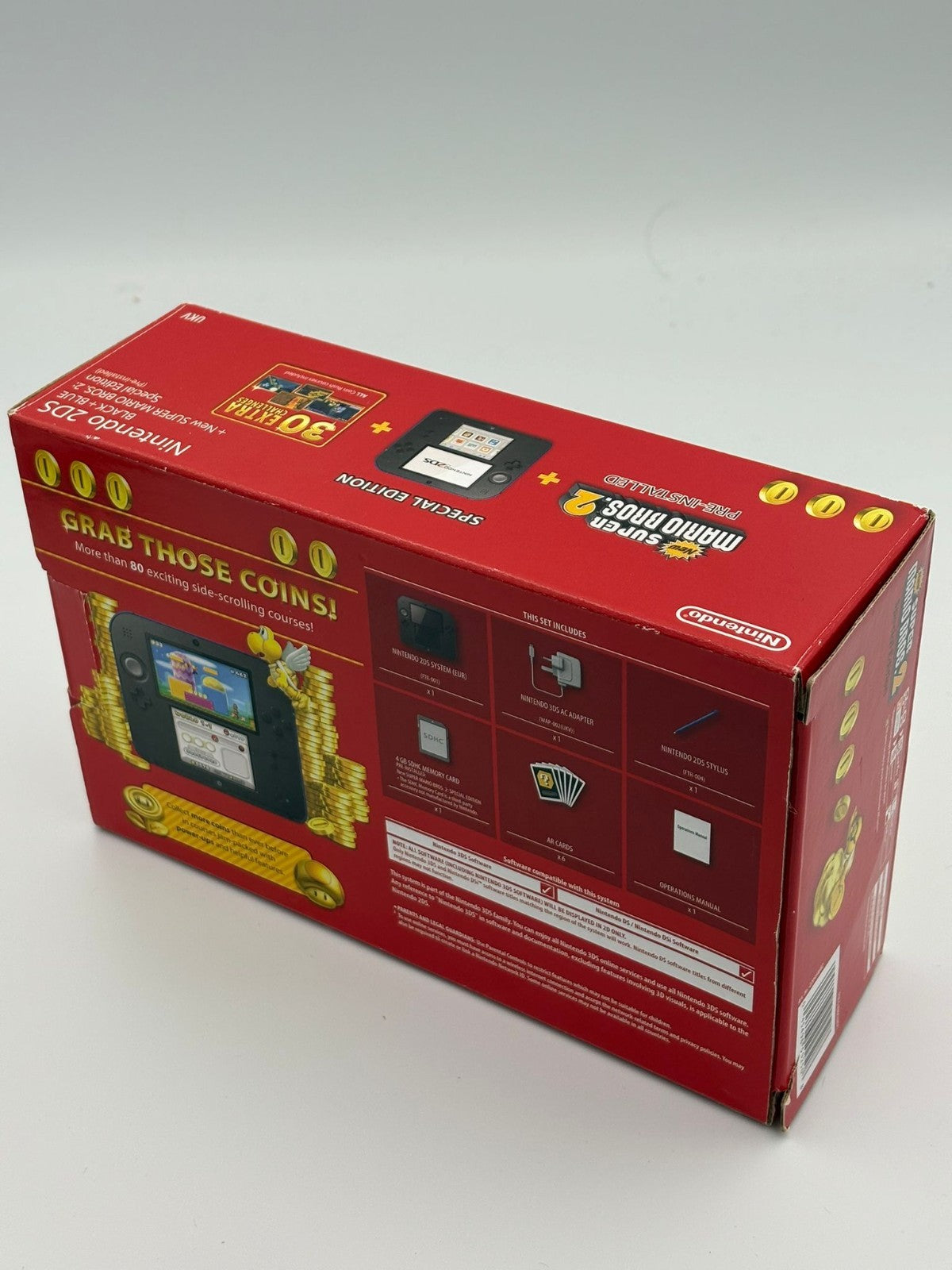 Super Mario Bros 2 Nintendo 2DS Console Black & Blue Collector Edition Boxed VGC