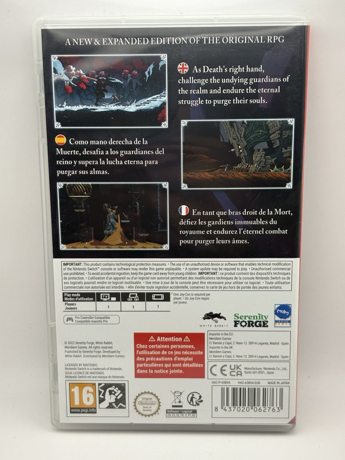 Death’s Gambit Afterlife (Switch) – Complete Set – Box + Game + Art Book