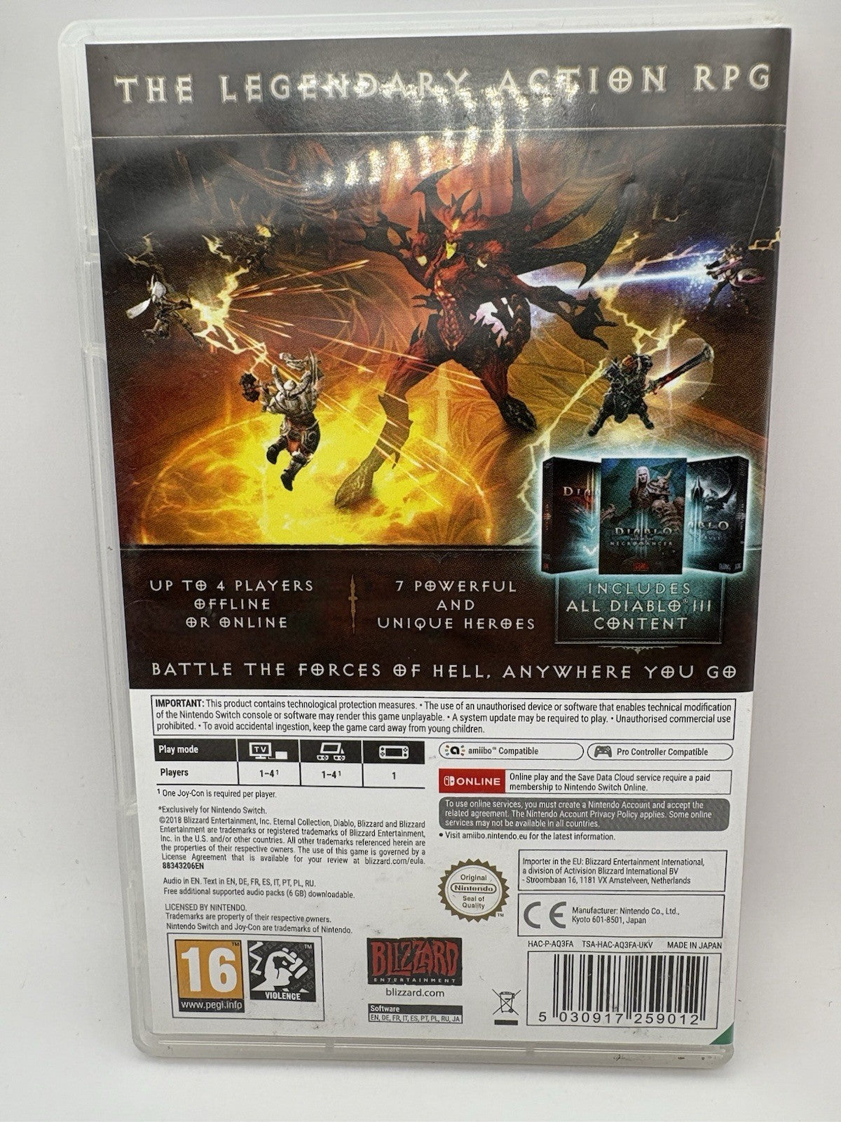 Diablo 3 III Eternal Collection Nintendo Switch