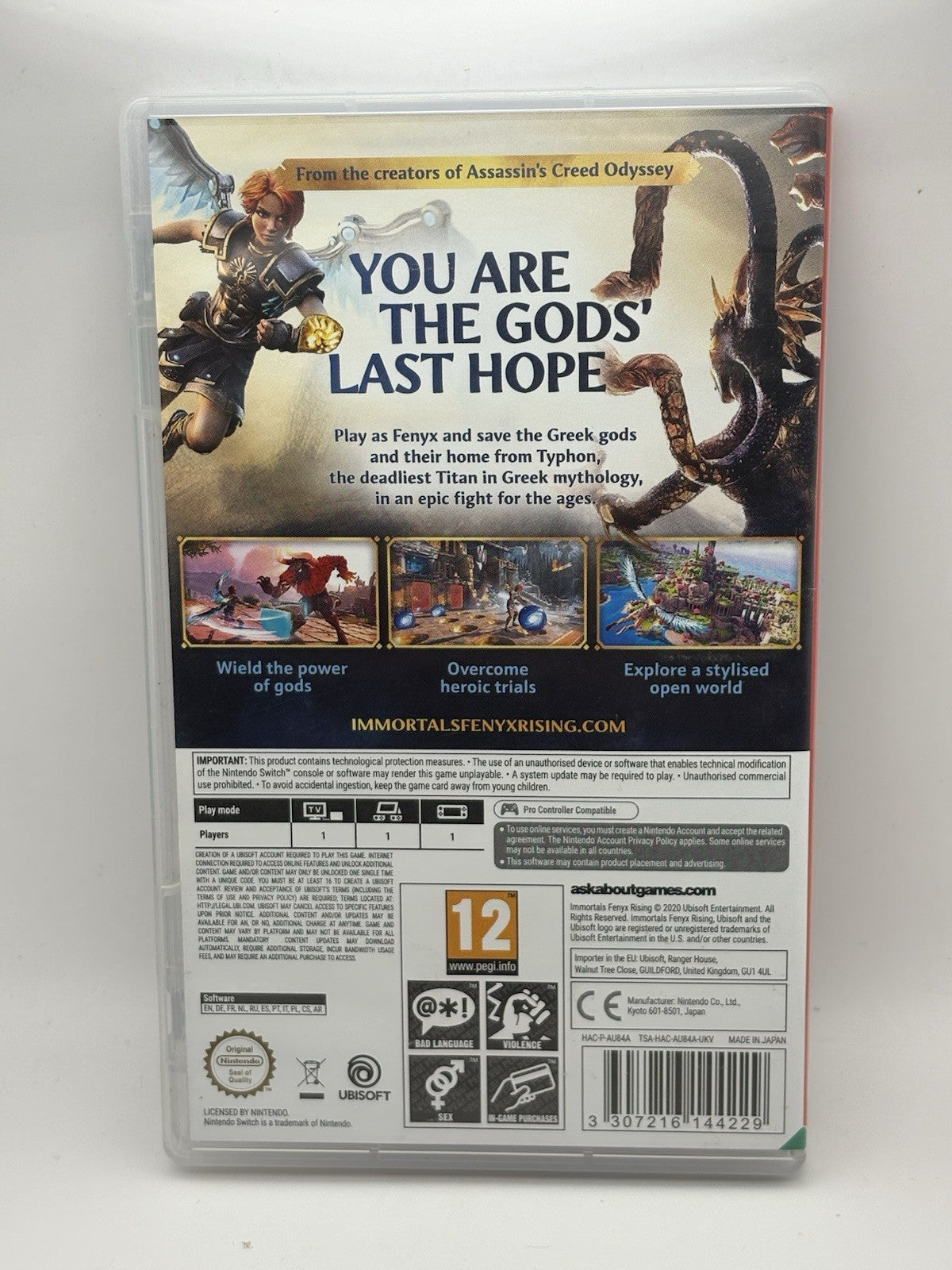 CASE ONLY – No Game – Immortals Fenyx Rising (Switch) – PAL – VG