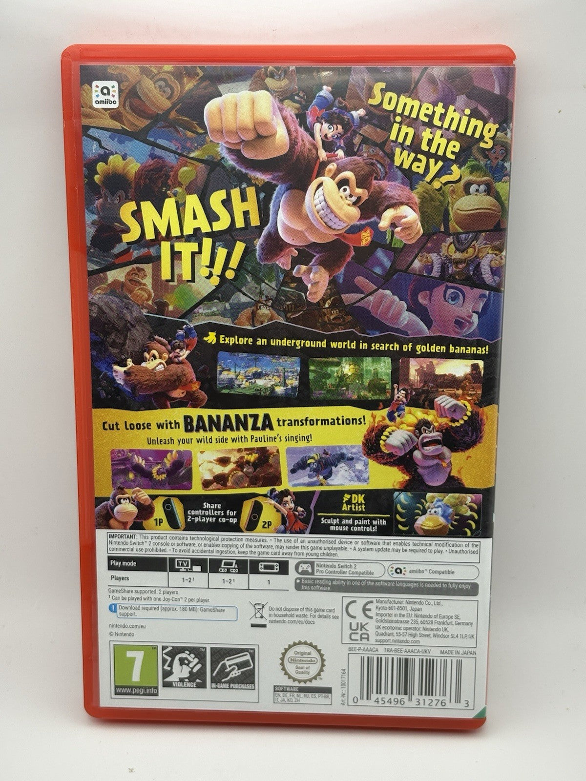 CASE ONLY – No Game – Donkey Kong Bananza (Switch 2) – PAL – VG