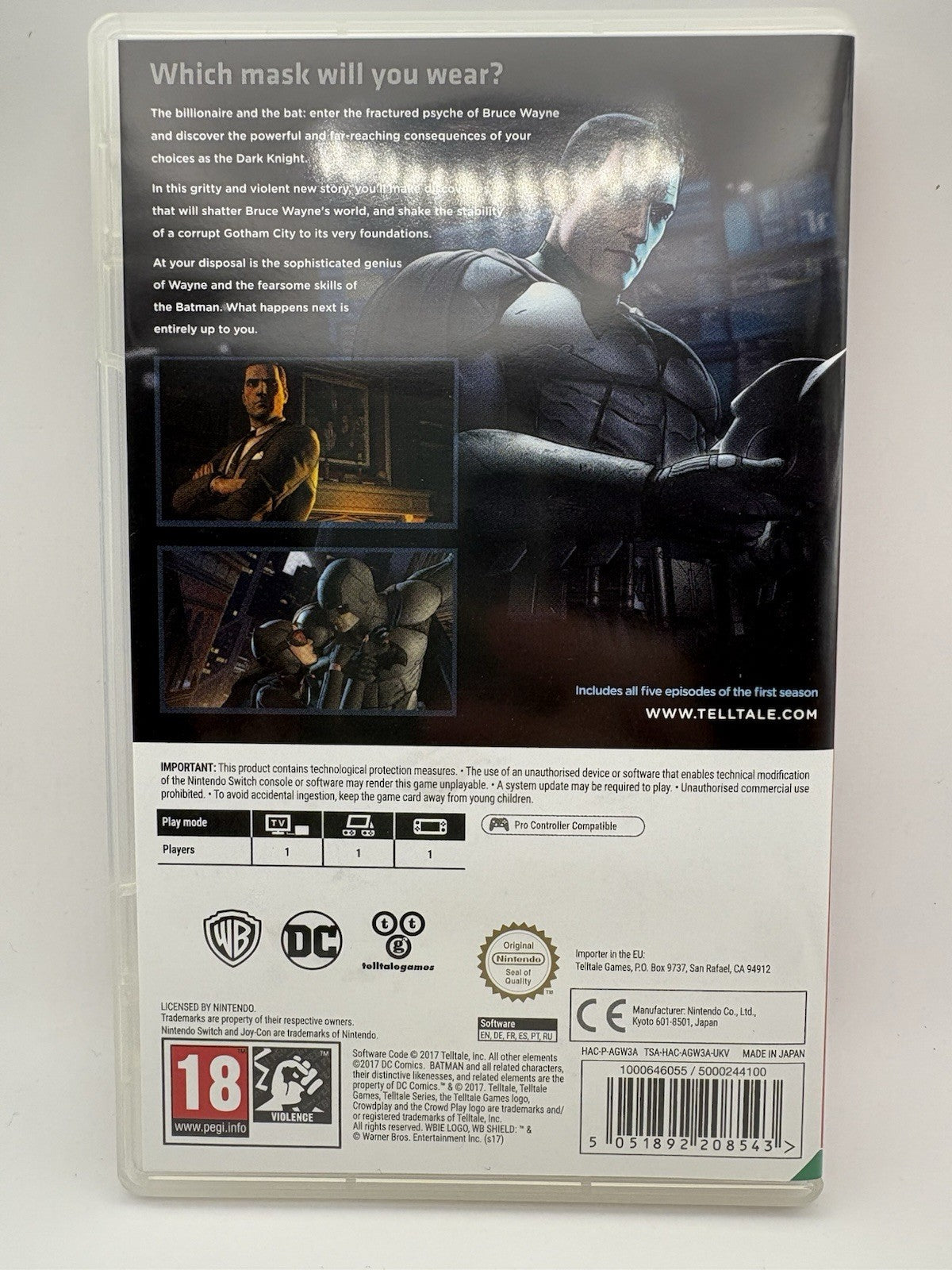 Batman The Telltale Series Nintendo Switch