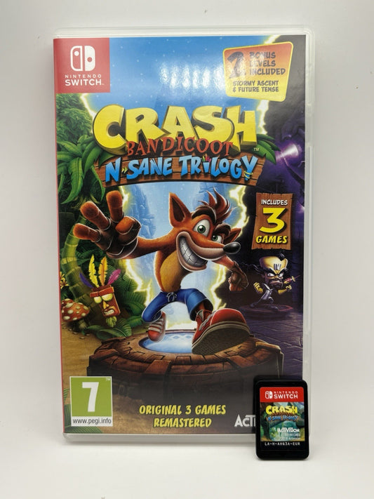Crash Bandicoot N Sane Trilogy Nintendo Switch Game UK PAL VGC