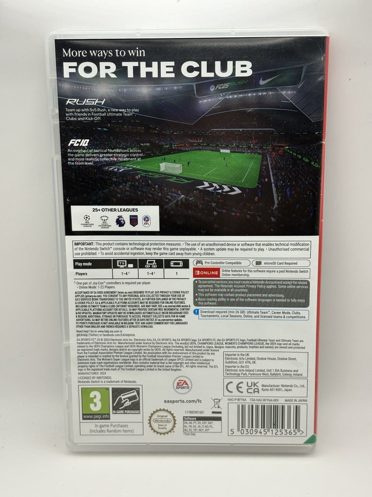 FC25 FC 2025 FC 25 ( Nintendo Switch) – Original Case Only, No Cartridge  