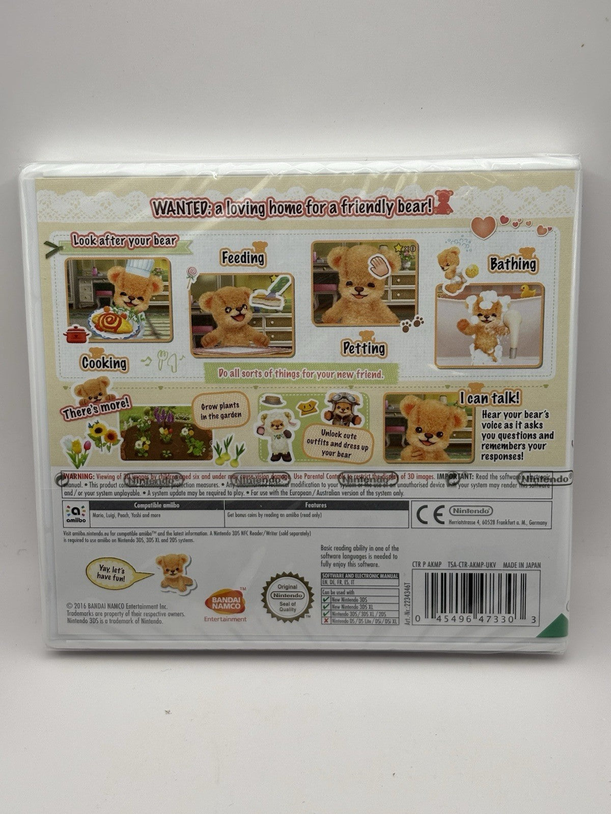 Teddy Together (Nintendo 3DS, 2016) new sealed