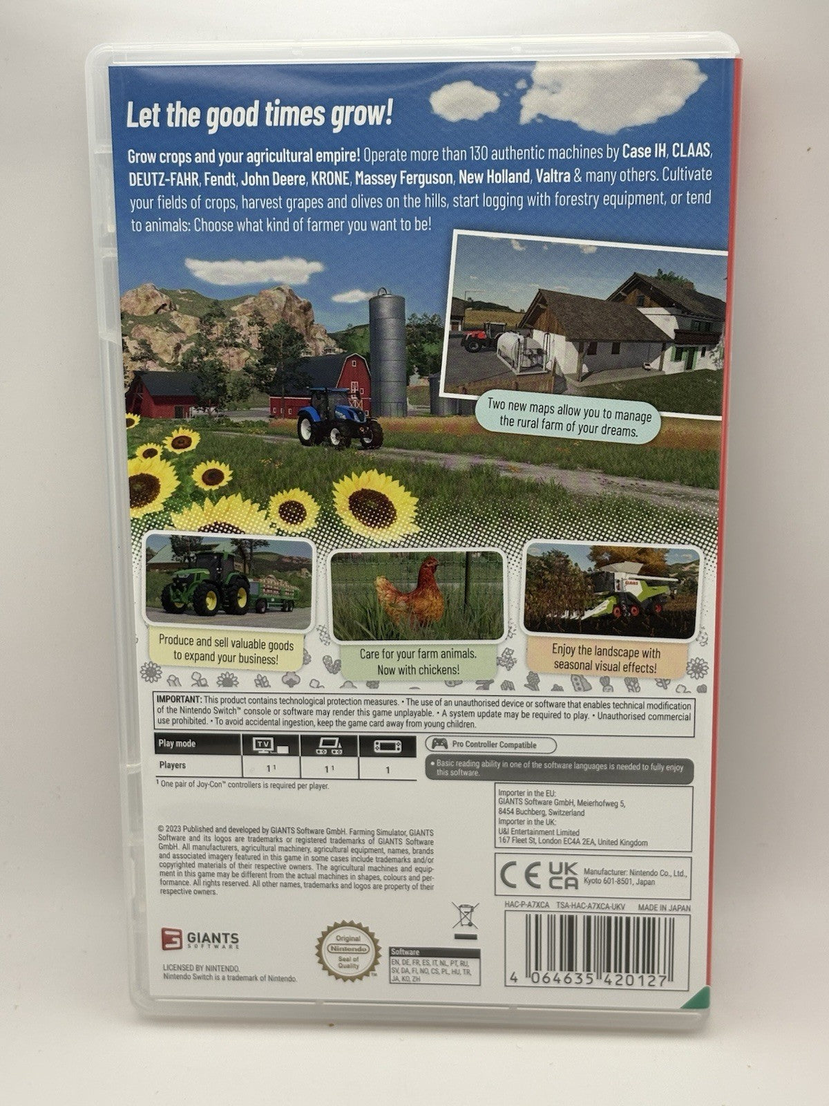 Farming Simulator Nintendo Switch Replacement Case Only No Game