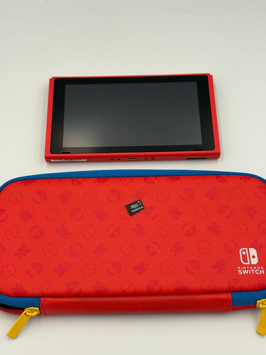 Nintendo Switch Mario Red Tablet Only With Official Mario Case & 128GB SD Card