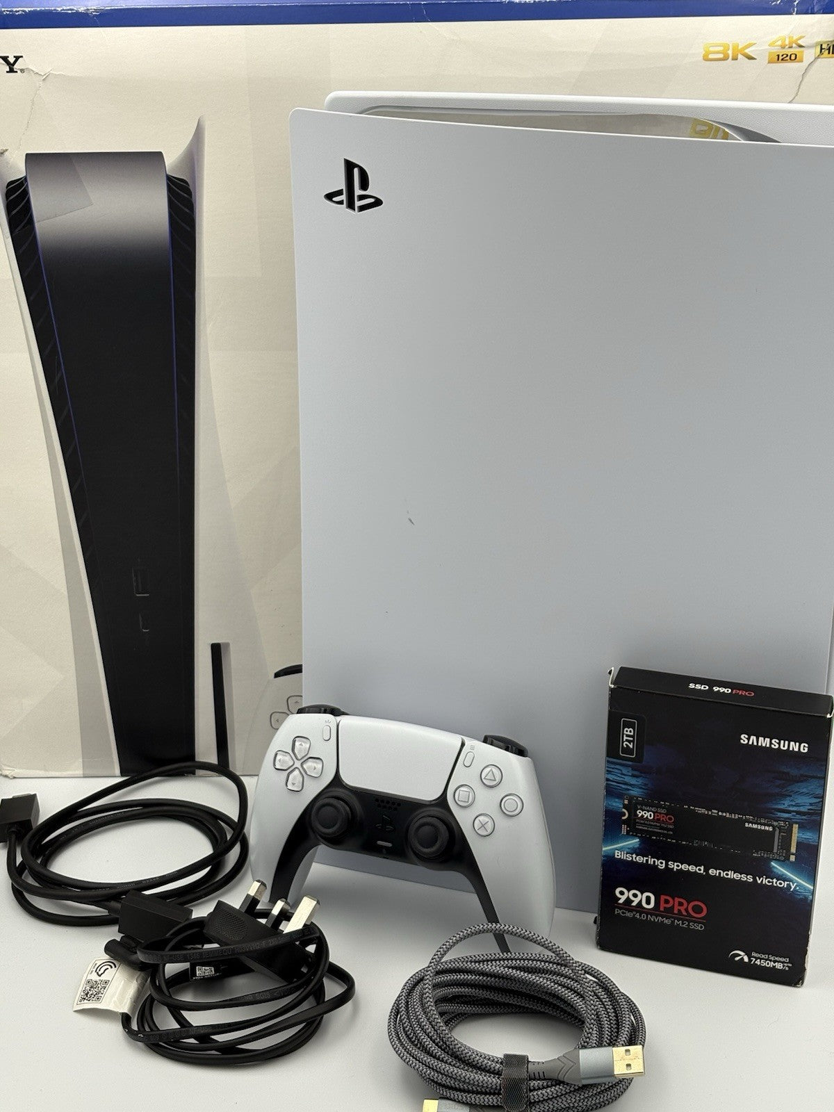 Sony PS5 3TB Disc Edition Console - White - 2TB SSD Storage Installed