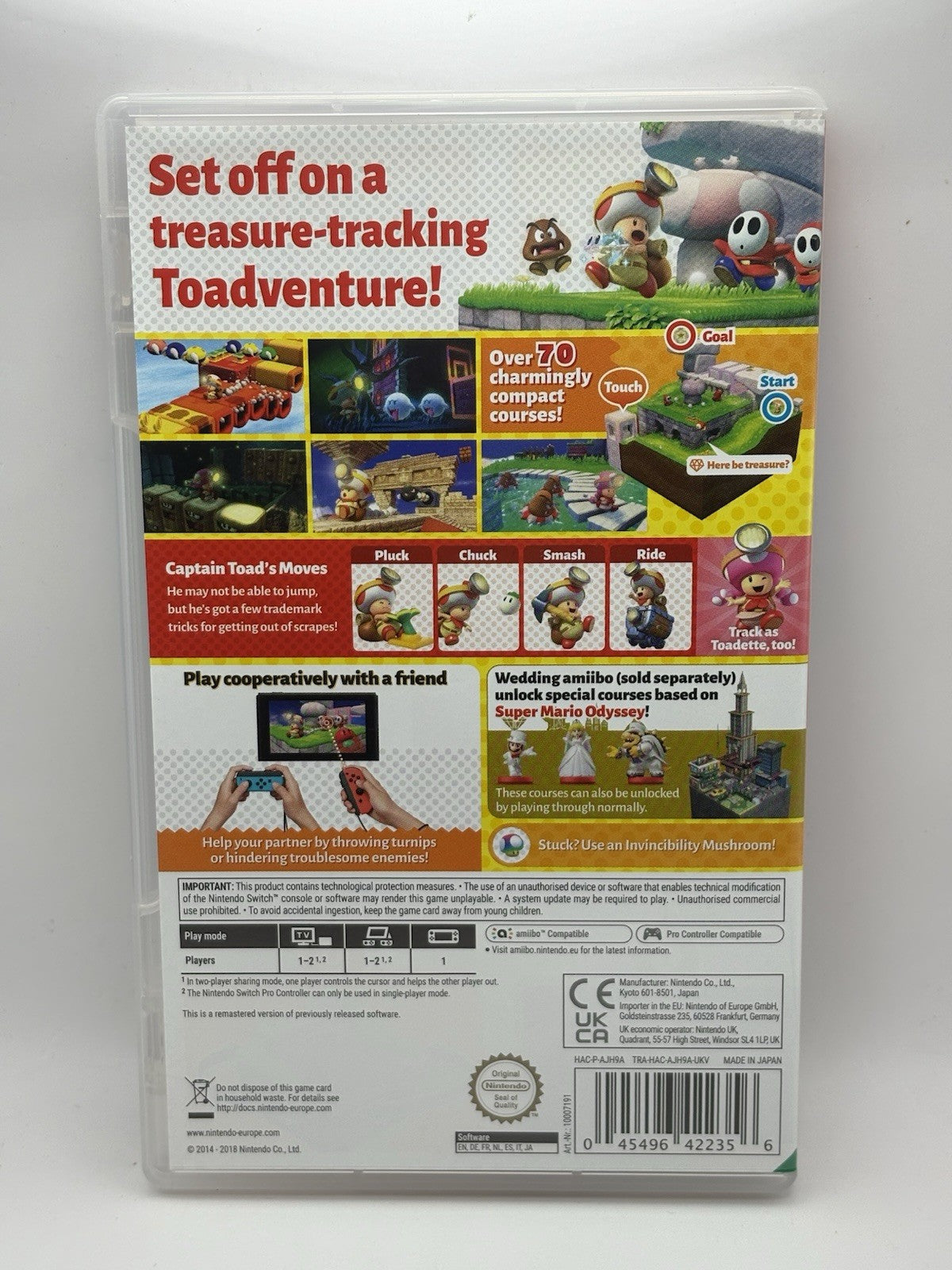 Captain Toad: Treasure Tracker Nintendo Switch Case Only No Game