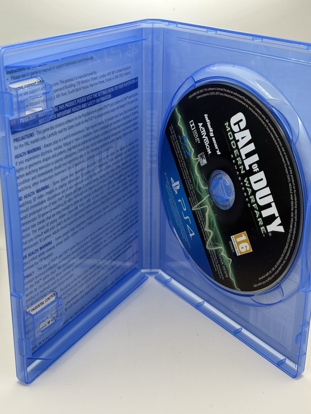 PS4 Game Call of Duty Modern Warfare Remastered