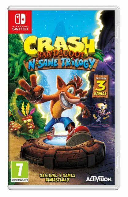 Crash Bandicoot N Sane Trilogy Nintendo Switch Game UK PAL VGC